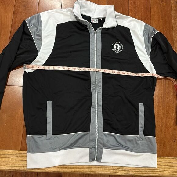 Zipway NBA Brooklyn Nets Men's Black/Gray Full-Zip Track Jacket Size 3XLT - Picture 10 of 11